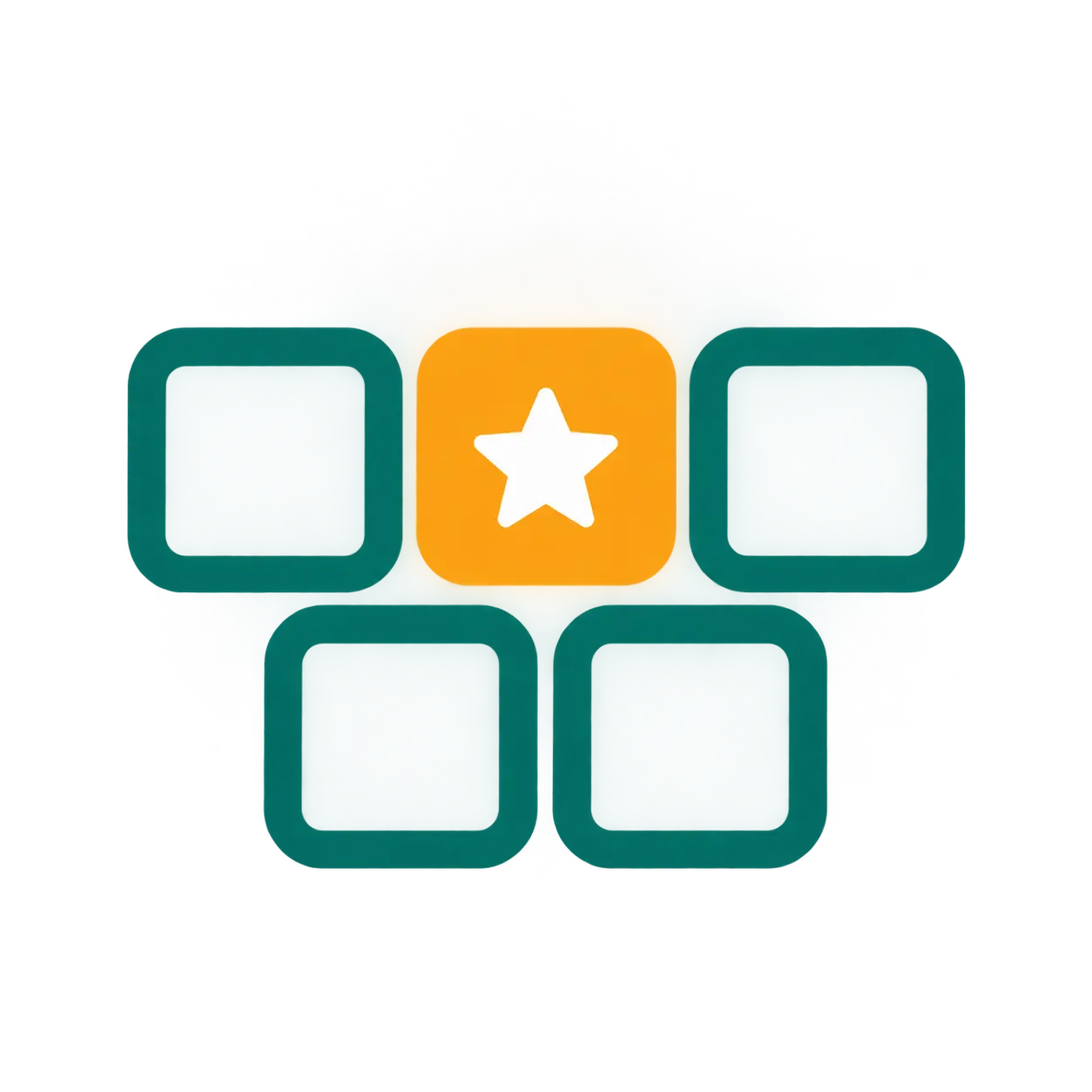 Teal Grid with Golden Star Teal Grid with Golden Star
